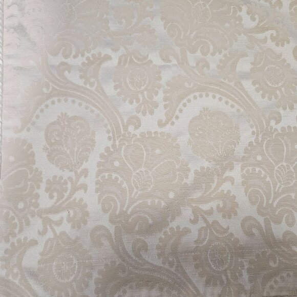 Floral Embroidered Decorative Pillow Cover Sham Case Queen Ivory Cream Set 21x33 - Picture 2 of 10